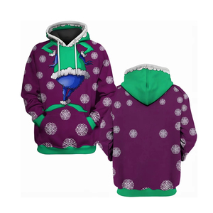 Sudadera con Capucha Navideña para Hombre, Sudadera de Forro Polar Tejido, Manga Larga, Informal, para las Fiestas, Estilo Urbano - Product Image 5