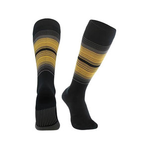 <b>Men's</b> Knee High <b>Striped</b> Sports <b>Socks</b> Breathable Knitted Spandex Polyester Autumn Wear Regular Style - Product Image 1