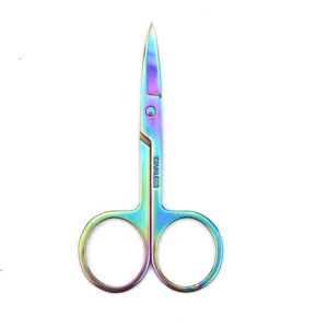 Tijeras de Manicura de Acero Inoxidable, Hoja Recta, Mango Redondo de Plástico Resistente, Cortaúñas de Precisión de 8.8 cm con Punta Fina - Product Image 1