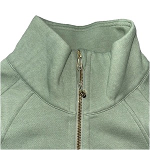 Sudadera Oversize con Cuello de Campana y Media Cremallera Verde Salvia - Product Image 6