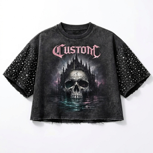 เสื้อครอปท็อปแขนสั้นคอเต่าทรงปกติสำหรับผู้ชาย ผ้าเจอร์ซีย์ถัก สีดำ ยี่ห้อ PUFFIN SPORTS ขายส่งแบบรับผลิตแบรนด์ส่วนตัว - Product Image 3