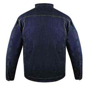 High Quality Men's Slim Winter <b>Denim</b> <b>Jacket</b> Coated Streetwear <b>Custom</b> Made Size Eco-Friendly Breathable Windproof Quick Dry Stand - Product Image 2