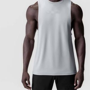 Men's Gym Stringer Tank <b>Top</b> Custom Logo Muscle Fit Sleeveless Workout <b>Vest</b> Bodybuilding Fitness Apparel Wholesale 100% Cotton - Product Image 3