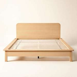 TECHCENTIAL K2544 Cadre de lit Queen japonais aux lignes géométriques épurées et bords arrondis doux, design d'intérieur de chambre moderne - Product Image 4