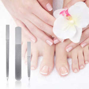 Lime à ongles double face en acier inoxydable de qualité supérieure, droite, durable, réutilisable, action de ponçage lisse, design confortable, grain 100/80 - Product Image 5