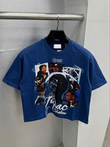 Nouveau T-shirt graphique surdimensionné court personnalisé pour femme 2026, 100 % coton, style vintage streetwear, coupe carrée, OEM ODM - Product Image 3