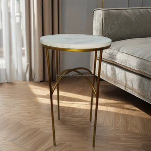 Mesa redonda Sala de estar Sofá Mesa auxiliar Dormitorio Mesita de noche - Product Image 3