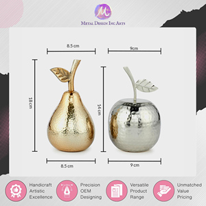 Mejor Oferta en Juego de Frutas Metálicas de Latón y Aluminio para Decoración del Hogar, Restaurantes y Resorts a un Precio Mínimo - Product Image 5