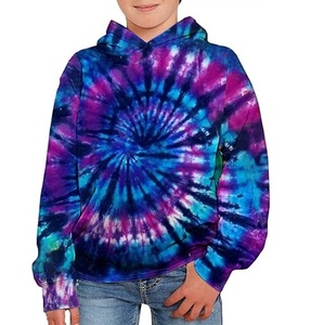 Latest Style Kids Heavyweight Thermal Casual Pullover Emboss Tie Dye Print Hoodies Men's Kids Baby Boys <b>Sweatshirt</b> Hooded - Product Image 4