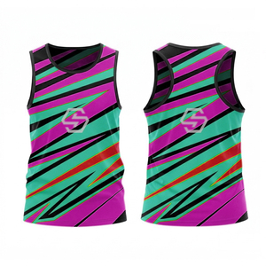 OEM Service Custom <b>Singlet</b> Tank Tops 100% Polyester Sports Breathable Quick Dry Unisex Sublimation Print <b>Running</b> <b>Singlets</b> - Product Image 1