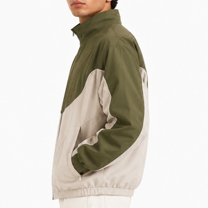 Custom Oversized Sport Jacket Color Blocked Zipper <b>Wind</b> <b>Breaker</b> Men's Thick 100% Nylon Winter Waterproof Eco-Friendly Quick Dry - Product Image 3