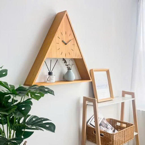 Solid Wood Digital Wall <b>Clock</b> Modern Rustic Wooden Wall Decor <b>Battery</b> Powered Home Living Room – Made in Vietnam - Product Image 4