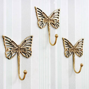 Ganchos y Colgadores de Lujo para el Hogar y Hoteles, Diseño de Mariposas, Chapado en Oro de Alta Calidad, Metal de Primera Calidad - Product Image 1