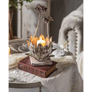 เชิงเทียนแบบอื่นๆที่ใส่เทียนทำจากเหล็กรูปทรงขวดเทียนแบบหรูหรา - Product Image 3