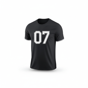 Camiseta Negra Personalizable Premium - Nombre y Número Personalizados 07 - Product Image 1