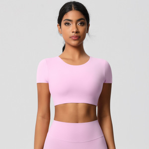 Ensemble de yoga 3 pièces pour femme, short taille haute, tailles et couleurs personnalisables, qualité supérieure, respirant, Spandex/Nylon, vente en gros - Product Image 2