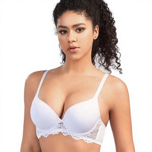 <span class=keywords><strong>Reggiseno</strong></span> T-Shirt da Donna ODM Liscio Modellato <span class=keywords><strong>Senza</strong></span> Ferretto Push-Up Traspirante con Coppe Solide, Bordo in Pizzo <span class=keywords><strong>e</strong></span> Spalline Regolabili per Uso Quotidiano - Product Image 1