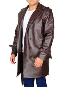 Chaqueta Parka de Cuero para Hombre con Cuello Alto, Diseño Reversible Impermeable y Resistente al Viento, Estilo Urbano - Product Image 2