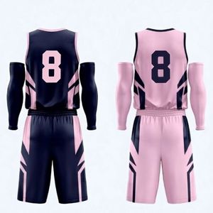 2026 Custom Sublimation <b>Basketball</b> Uniform Set Breathable Anti-Bacterial Short Sleeve Men's Training Wear with Team Name Logo - Product Image 2