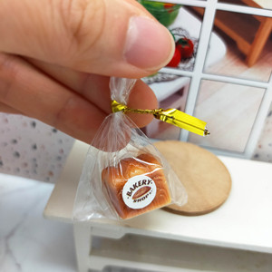 Bakery Shop <b>Miniature</b> Bread Bag Packaging Set Dollhouse Accessory Gift 1:12 Scale Plastic Printed for Age 14+ - Product Image 5