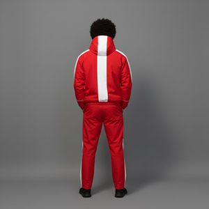 New Fashionable Regular Fit Custom DTF Printed Logo 100% Cotton 2 Tone Streetwear Lightweight Winter 2-Piece Men's Jogging <b>Set</b> - Product Image 4