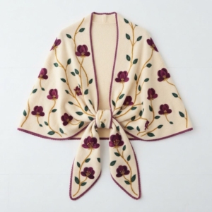 Ponchos de Lana de Cachemira Sólidos y Elegantes para Mujer, Capas Tejidas, Chales de Pashmina, Bufandas Multifuncionales - Product Image 1