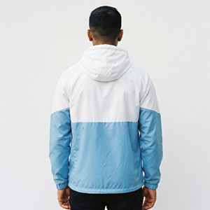 Chaqueta Cortavientos Personalizada con Logotipo para Hombre, 100% Nailon, Chaqueta Impermeable Ligera para Senderismo con Cremallera y Capucha - Product Image 2
