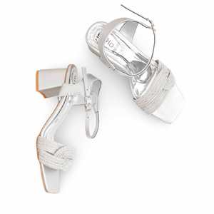 Sandalia de tacón de fantasía de plata modelo FN5959 - Product Image 1