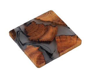 Juego de posavasos de resina de madera de diseño, posavasos de epoxi, juego de posavasos de resina, tapetes y almohadillas para mesa de comedor a un precio muy competitivo - Product Image 1