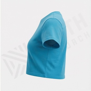 Camisetas Cortas de Algodón Ligero para Mujer, Personalizadas con Logotipo, Ropa Deportiva Transpirable de Primera Calidad, Color Personalizado - Product Image 3