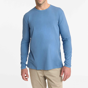 T-shirt à manches longues pour homme, manches longues, coton bio respirant, t-shirt homme pour l'automne - Product Image 2