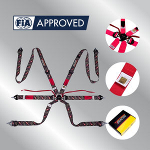 Arnés de Seguridad para Carreras de 6 Puntos, 2 Pulgadas, FIA 8853-2016, Personalizado OEM ODM, Patente Taiwanesa, Liberación Rápida, 16 Colores - Product Image 4