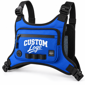 Mochila de hidratación para correr, estilo bandolera, ligera, transpirable, de malla, con arnés de hombro y hebillas ajustables. - Product Image 2