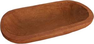 Bol en bois écologique décoratif pour servir la salade, bol de service en bois naturel, style rustique, cuisine champêtre, durable - Product Image 3