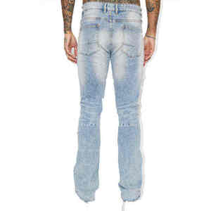 Jeans en denim de coton surdimensionnés de style streetwear fabriqués en usine, pantalons en denim décontractés à la mode pour hommes - Product Image 4