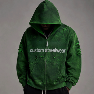 Sudaderas con capucha al por mayor de marca privada para hombre, 100% algodón, sudadera gruesa, sudadera con logotipo personalizado, sudadera estilo streetwear - Product Image 2