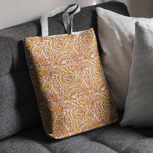 Bolsa de Ropa, Bolsa de Mano con Estampado Floral en Bloques al por Mayor de la India para Mujer, Sostenible, Informal, para Viajes de Verano a la Playa - Product Image 6