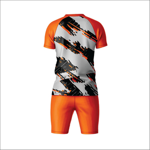 ชุดฟุตบอลพิมพ์ลายดิจิทัลแบบกำหนดเอง ผ้าโพลีเอสเตอร์ 100% ลาย 3 มิติ กางเกงขาสั้น ออกแบบเองได้ ชุดทีม ผลิตในปากีสถาน - Product Image 6