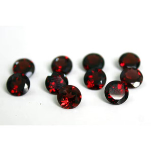 Granat Rouge Naturel Rond Taille Brillant 1.00CT Pierres Précieuses en Vrac avec Effet de Couleur/Feu Vente en Gros pour la Fabrication de Bijoux - Product Image 4