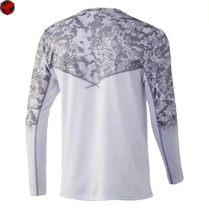 Chemise de pêche camouflage personnalisée à manches longues, séchage rapide, respirante, anti-UV, en nylon, pour la pêche, chemises de pêche sublimées - Product Image 4