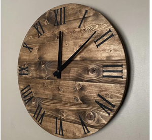 Handmade Wooden <b>Clock</b> Modern Wall <b>Clock</b> Natural Wood Decorative Timepiece For Home Decor - Product Image 5