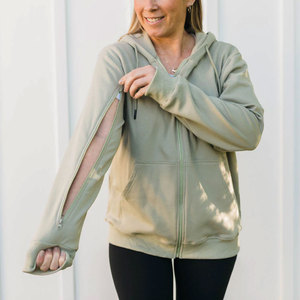 Sweat-shirt à capuche premium pour femme, en molleton de coton, avec empiècements color block, style urbain professionnel, nouveau modèle 2026 - Product Image 3
