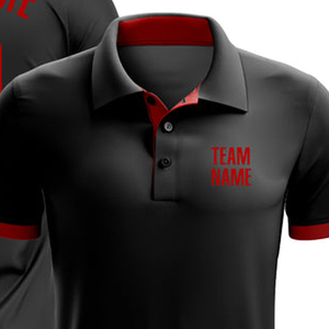 Polo personnalisé imprimé par sublimation 100% polyester, vêtements de sport de golf, uniforme d'équipe de club, vente en gros OEM, nom et logo personnalisés - Product Image 2