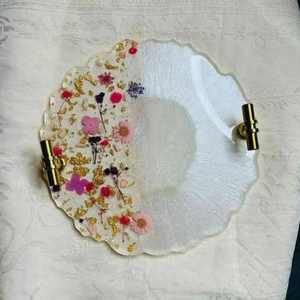 Customized <b>Top</b> Quality Handcrafted Designer Decorative Resin Serving Tray and coaster Set for Home Restaurants From India - Product Image 1