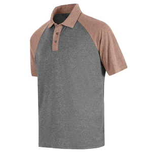 Polo à manches courtes pour homme, color-block, tricoté, décontracté, avec boutons, coupe classique, motif uni - Product Image 4