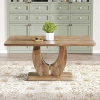 Meubles d'extérieur portables pakistanais pour personnes, table en bois faite à la main avec support pliable, bois massif sculpté à la main