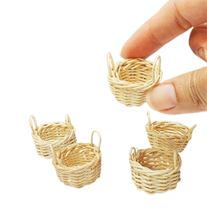 Giỏ Sản Phẩm Bán Chạy Nhất Đồ Chơi Nhà Bếp Mini Giỏ Quà Tặng Thu Nhỏ Bằng Tre Đồ Chơi Trẻ Em Dệt Đồ Chơi Giáo Dục Trẻ Em - Product Image 3