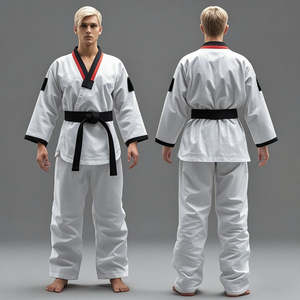 Kimono de Jiu-Jitsu Unisexe 100% Coton avec Logo Personnalisé, Tenue de Karaté, Uniforme d'Arts Martiaux Unisexe pour Hommes et Femmes - Product Image 5