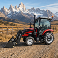Tracteur agricole à roues 4x4 Vanguard 80HP avec cabine climatisée, forte pression hydraulique, capacité de levage élevée pour les projets d'agriculture moderne
