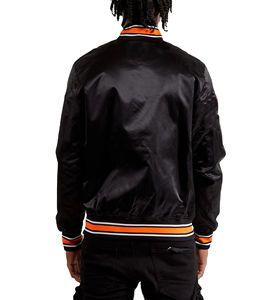 Veste universitaire unisexe personnalisée en satin, veste bomber brodée, OEM ODM, marque privée, vente en gros, usine - Product Image 3